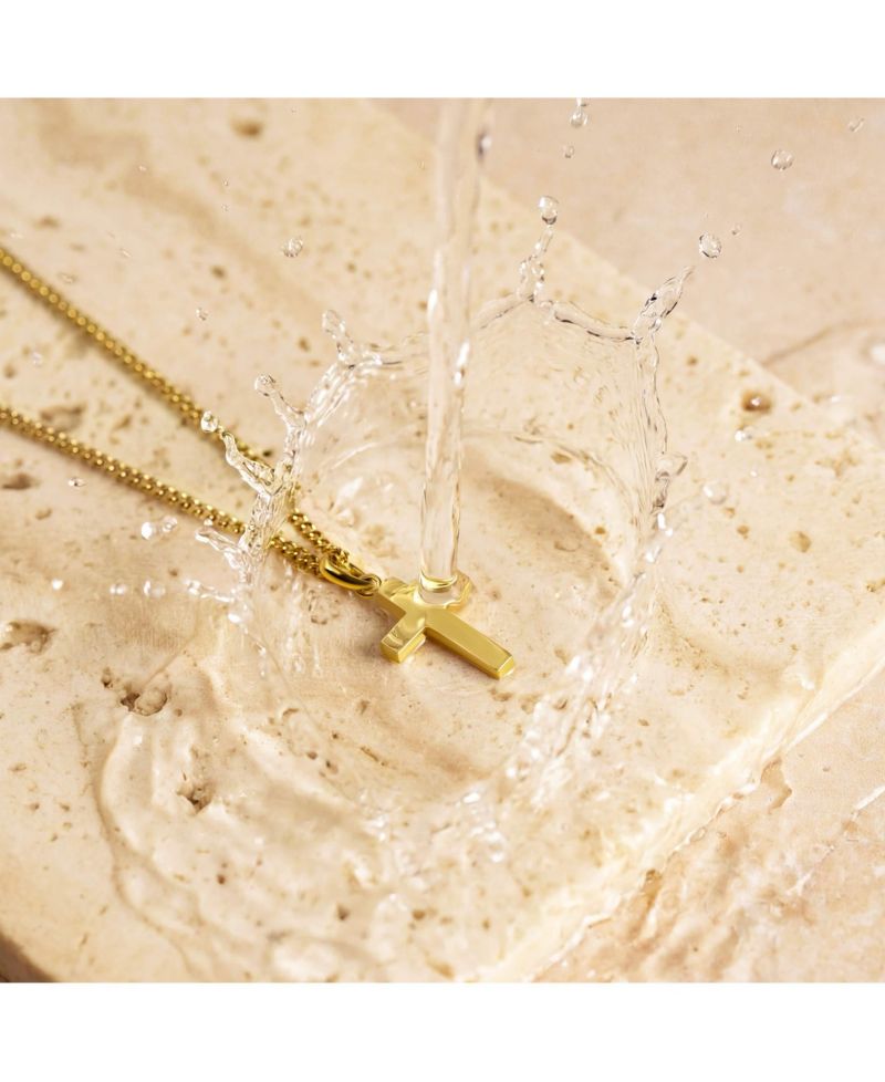 Women's Petite Cross - Gold Pendant