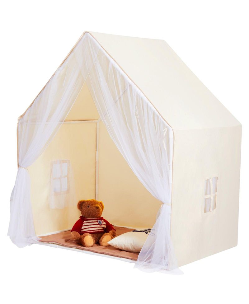 Ages 1-5 Yurt-Style Indoor-Outdoor Play Tent, Mat & Lamp, 3-Piece Set