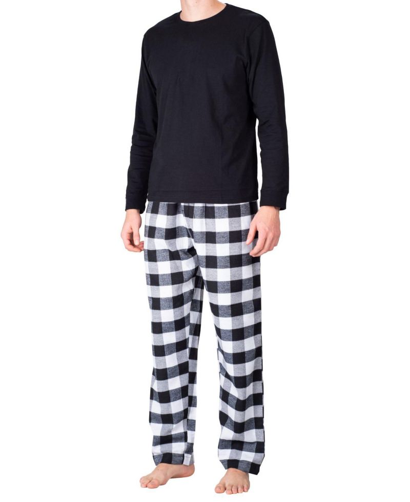 Men's Crew Neck Fleece Pajama Set