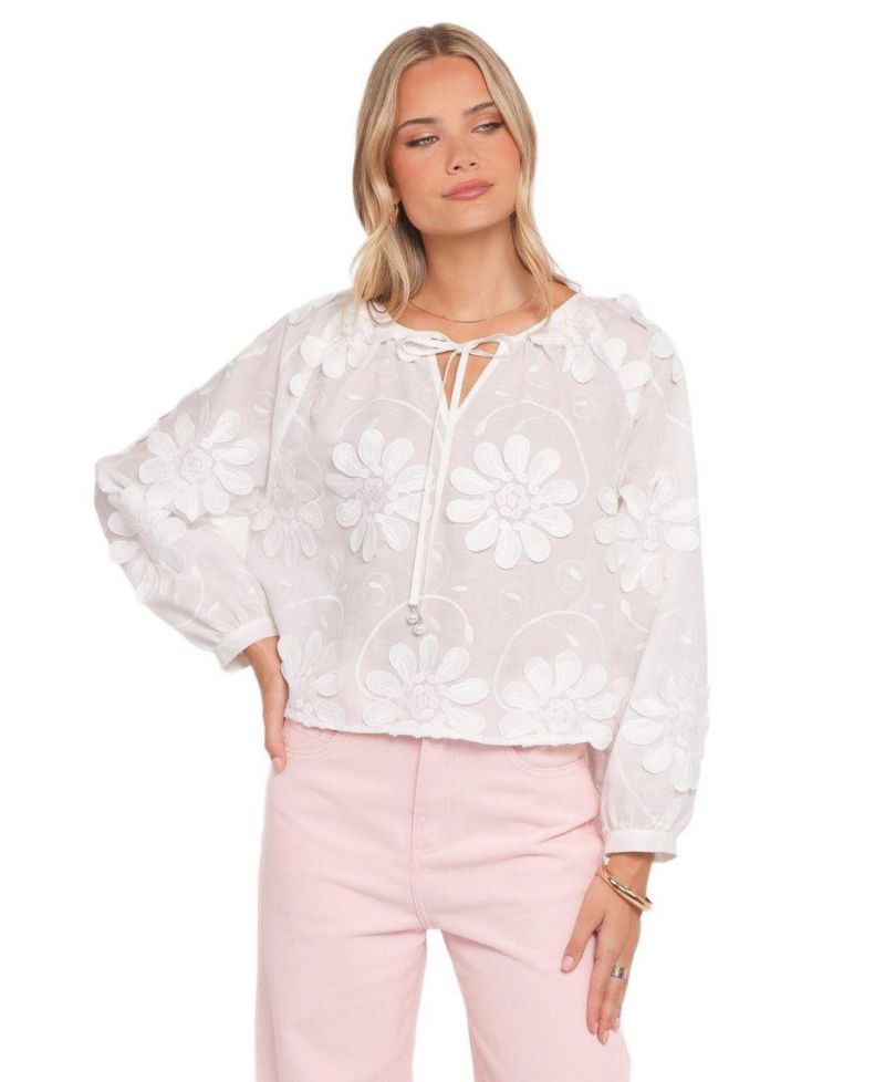 Women's Leire Long-Sleeve Floral-Embroidered Blouse
