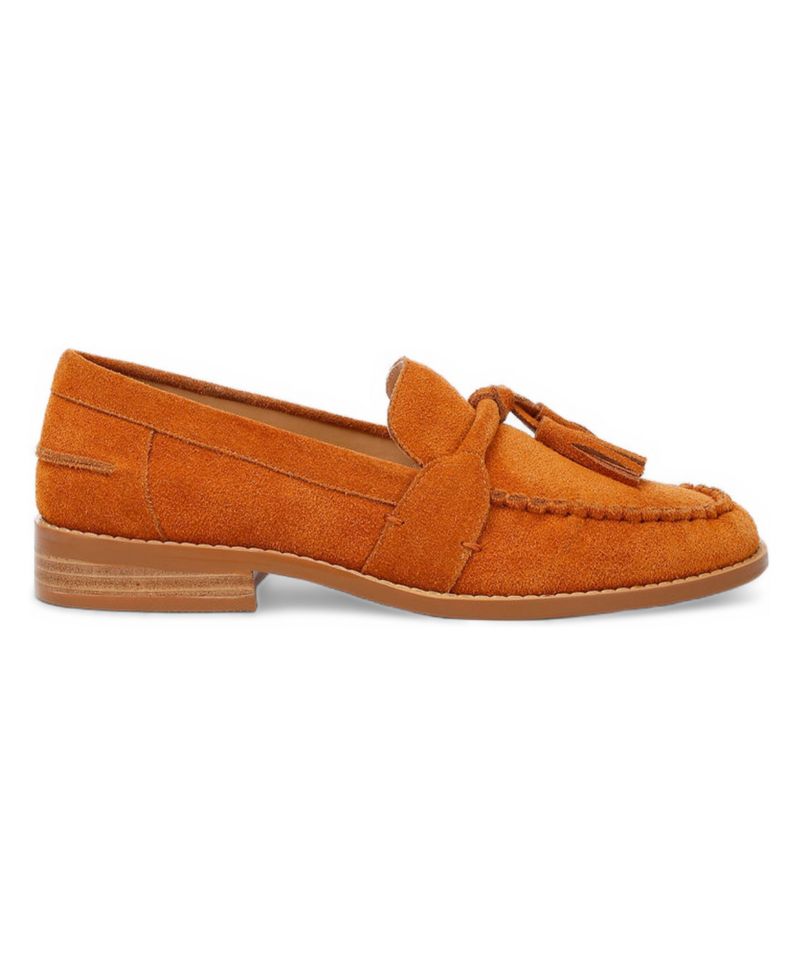 Rag and Co Womens Rhone Tassels Detail Suede Loafers