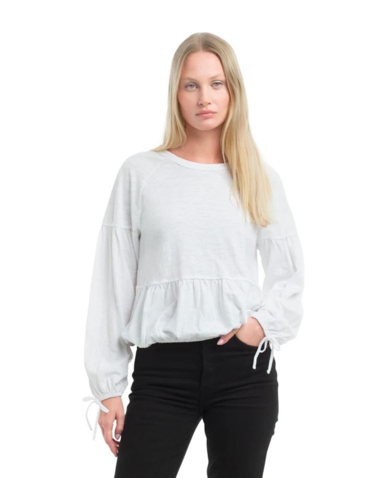 Women's Shirred Elastic Hem Tee