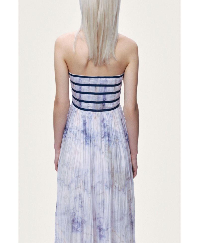 Women's Bow Detail Strapless Midi Dress