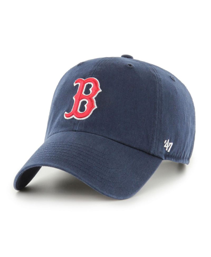 Men's Navy Boston Red Sox Primary Logo Clean Up Adjustable Hat