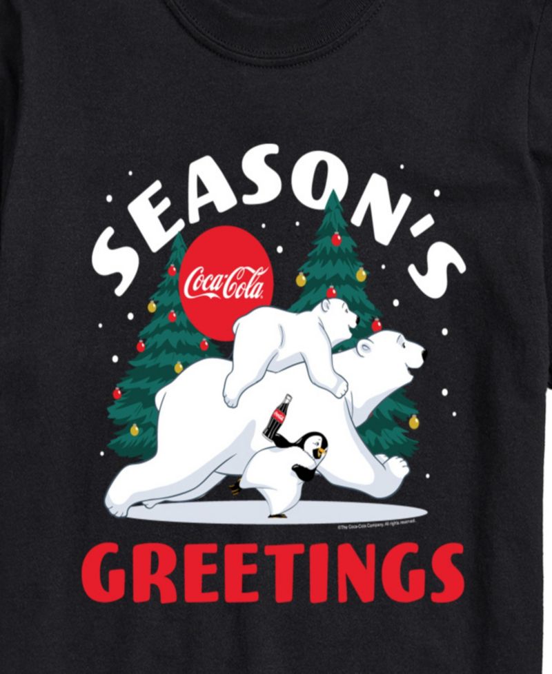Men's Coca-Cola Seasons Greetings Polar Bears Short-Sleeve Graphic T-Shirt