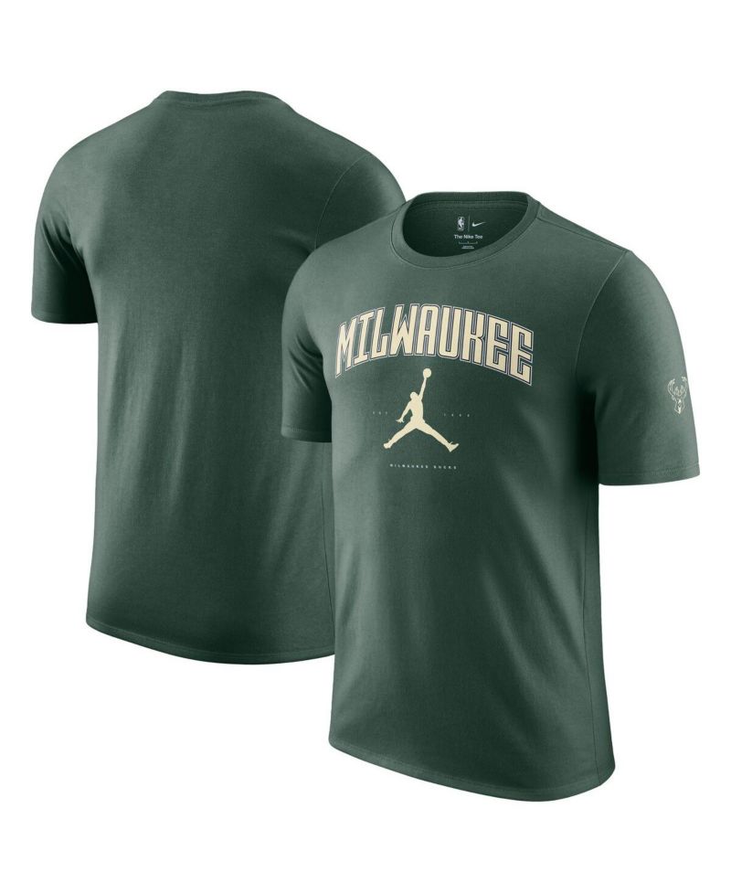 Men's and Women's Hunter Green Milwaukee Bucks Essential Cities T-Shirt