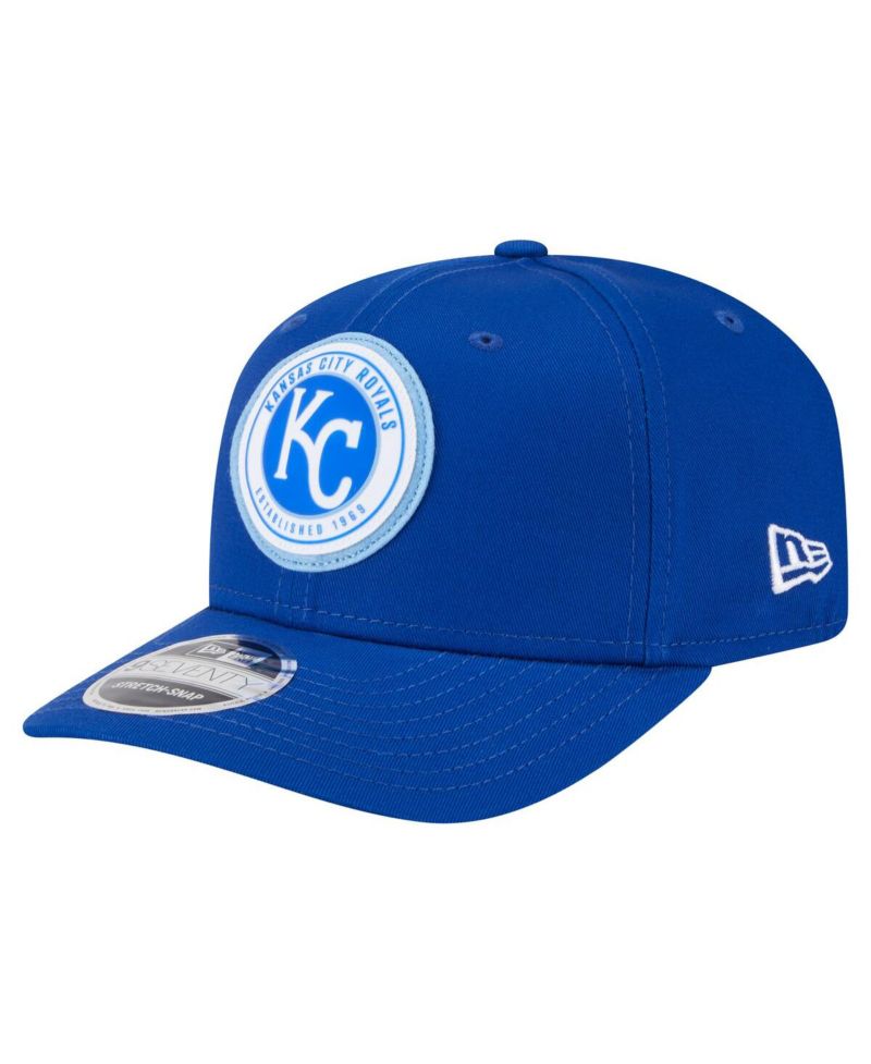 Men's Royal Kansas City Royals Circle Patch 9SEVENTY Stretch-Snap Hat