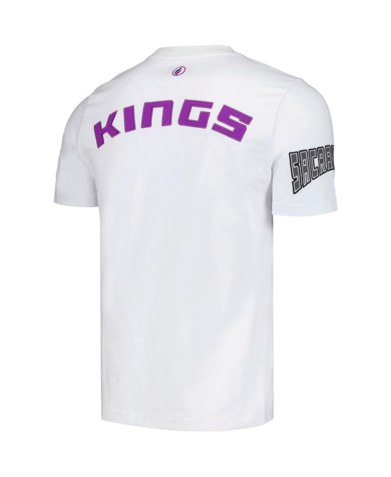 Men's and Women's White Sacramento Kings Heritage Crest T-shirt
