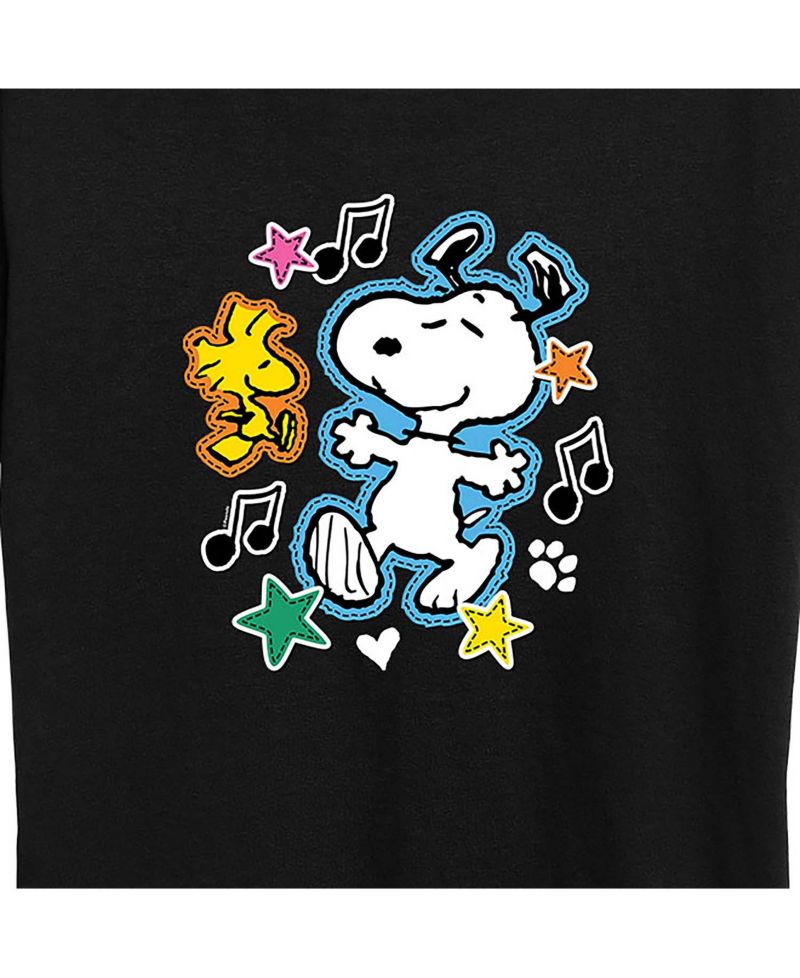 Trendy Plus Size Peanuts Snoopy Graphic T-shirt