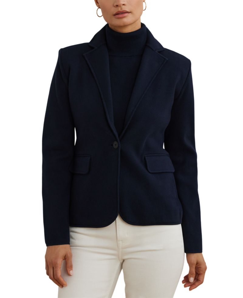 Petite Cotton-Blend Sweater Blazer