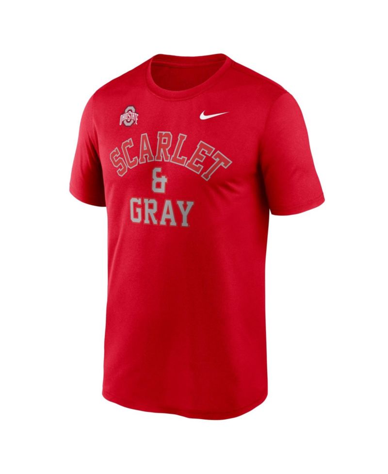 Men's Scarlet Ohio State Buckeyes Primetime Arch Mantra Legend Dri-FIT T-Shirt