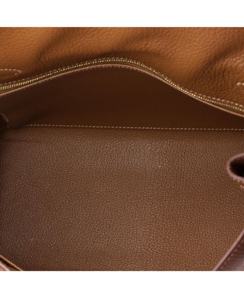 Kelly 28 Handbag Brown Togo with Gold Hardware