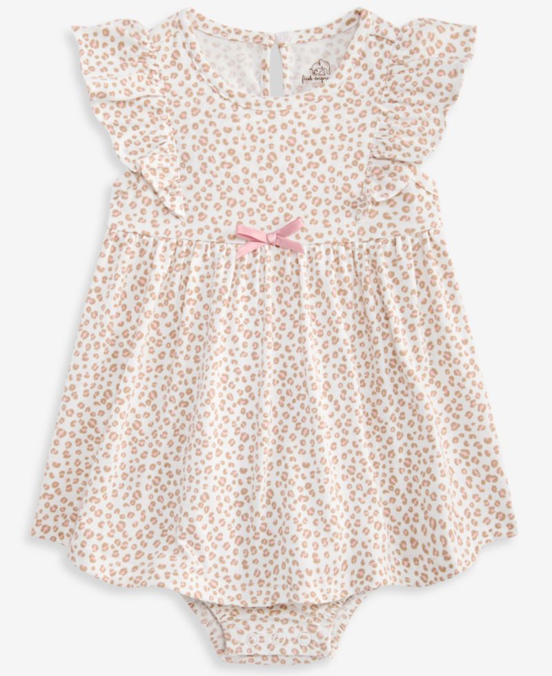 Baby Girls' 0M-24M Leopard-Print Skirted Sunsuit