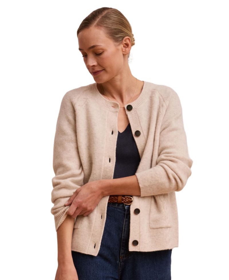 Women's Cable Detail Raglan Cardigan