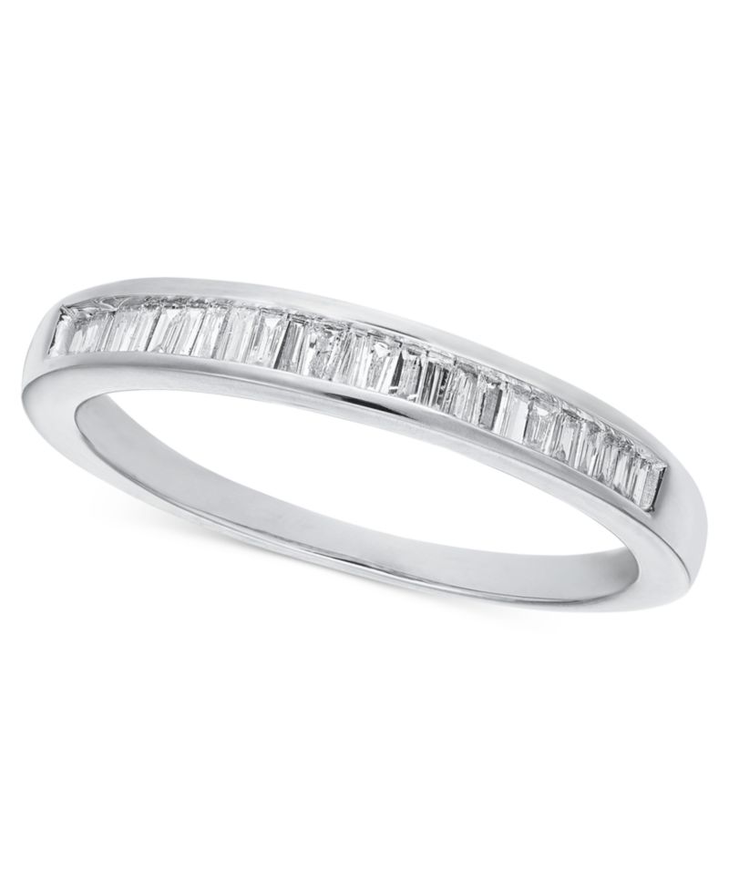 Diamond Baguette Band (1/7 ct. t.w.) in 14k White or Yellow Gold