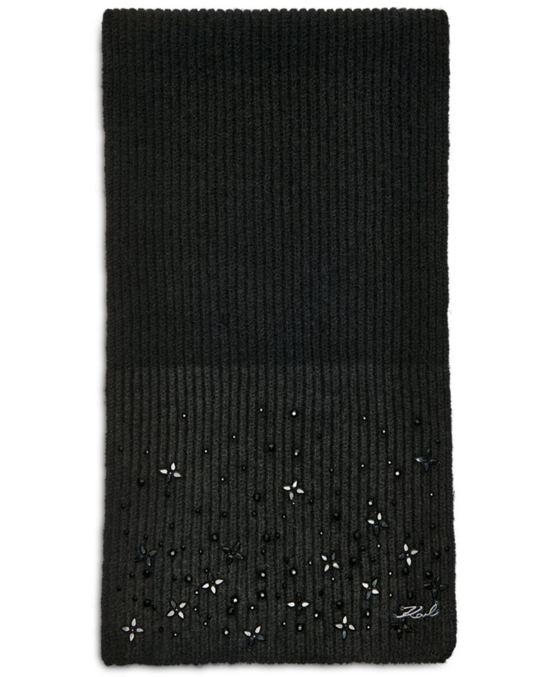 Studded Shaker Stitch Scarf