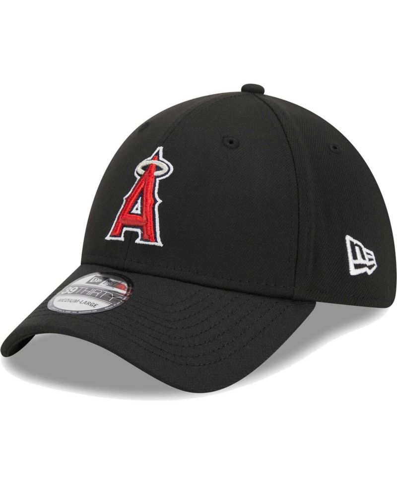 Men's Black Los Angeles Angels Logo 39THIRTY Flex Hat