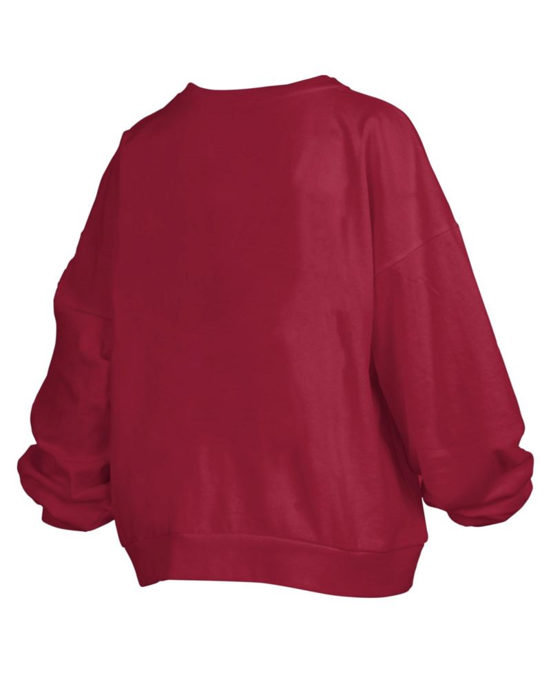 Women's Florida State Seminoles Janice Oversized Cropped-Hem Graphic Pullover Sweatshirt