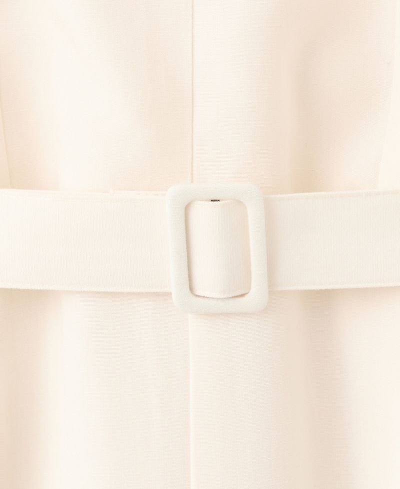 Women's Wide-Leg Sleeveless Belt Detail Halter Jumpsuit