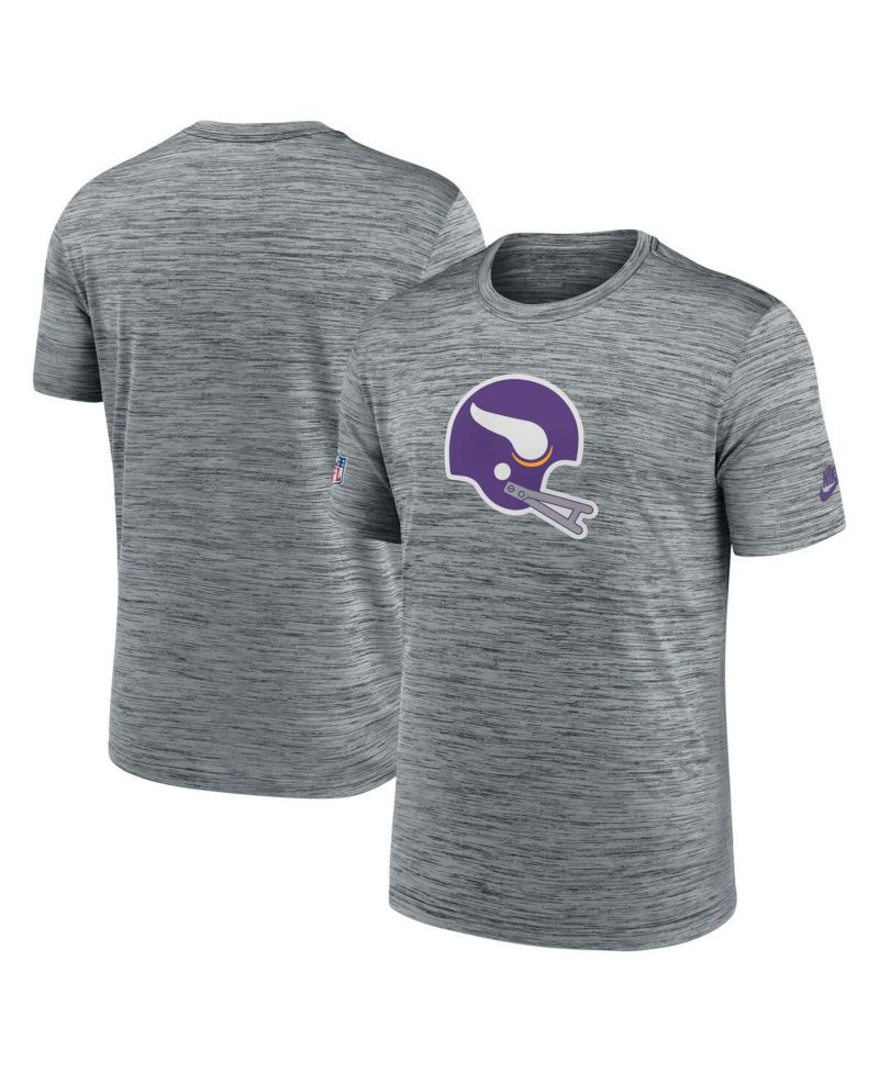 Men's Heather Gray Minnesota Vikings Velocity Alternate Logo Performance T-Shirt