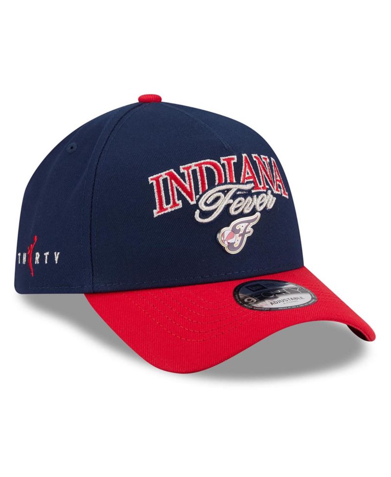 Men's and Women's Navy/Red Indiana Fever WNBA Tip-Off 2026 Metal Badge A-Frame 9FORTY Adjustable Hat