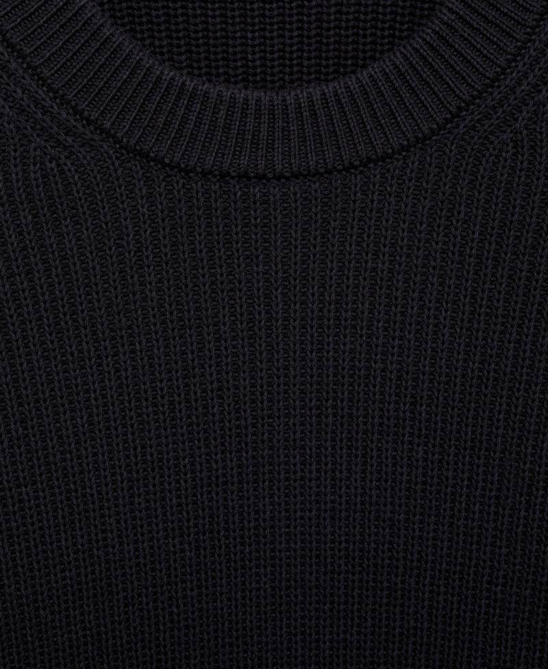 Men's Fine Rib-Knit Cotton Sweater