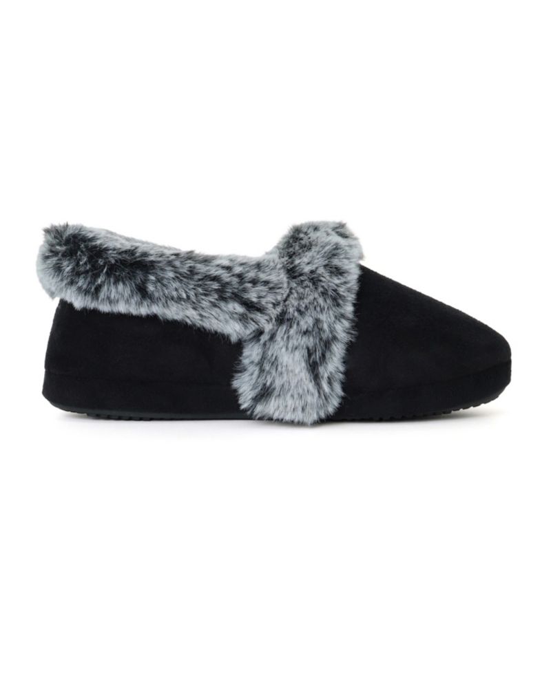 Women's Blake Microsuede Faux-Fur Indoor-Outdoor Clog Slippers