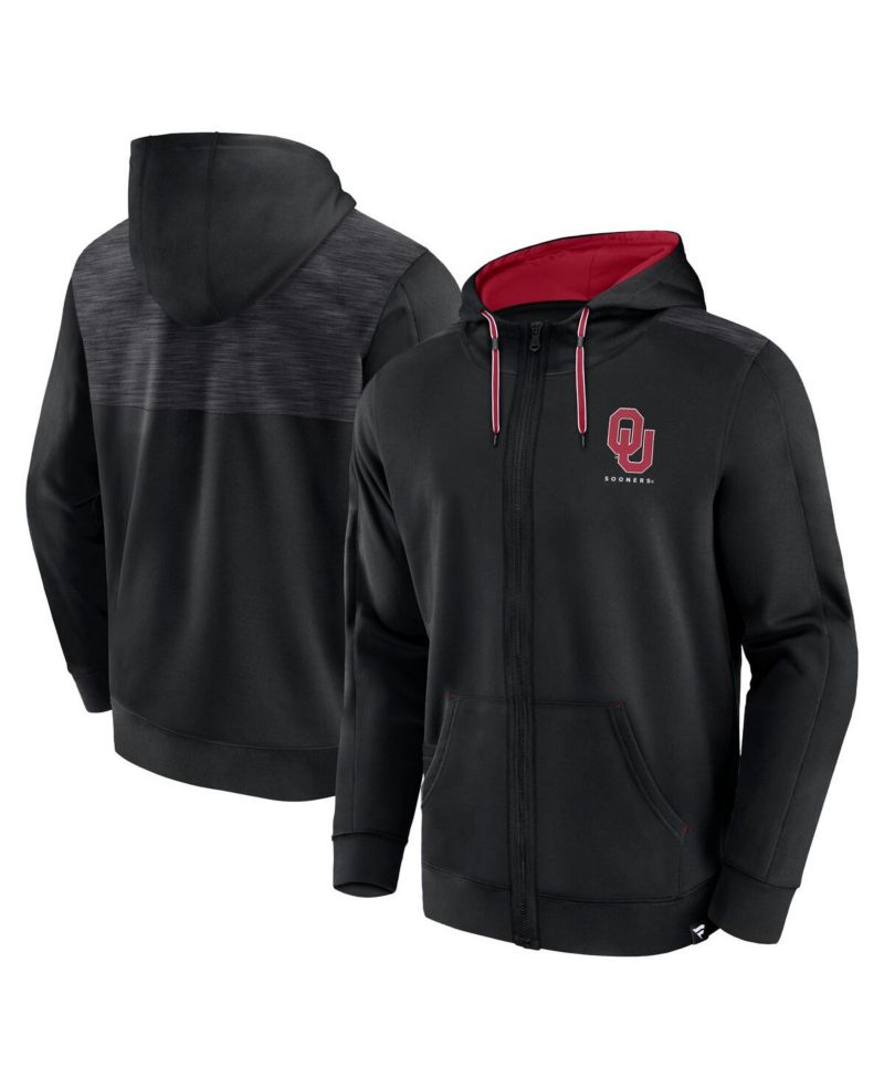 Men's Black Oklahoma Sooners Power Index Full-Zip Hoodie