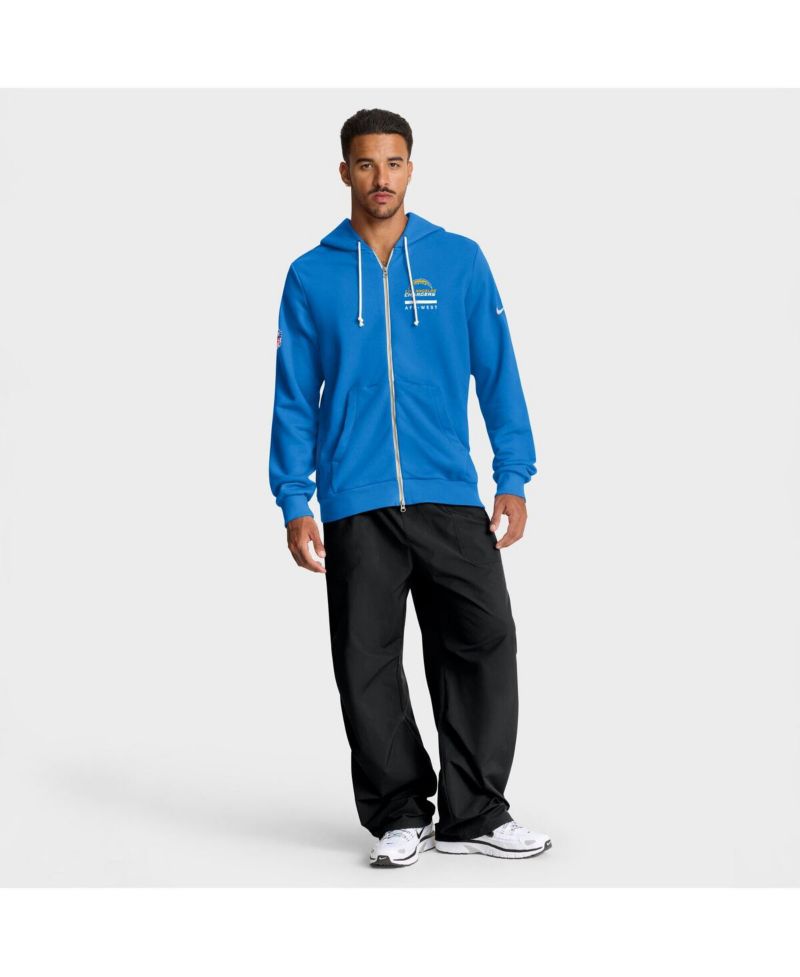Men's Powder Blue Los Angeles Chargers Sideline Standard Issue Utility Player Dri-FIT Full-Zip Hoodie