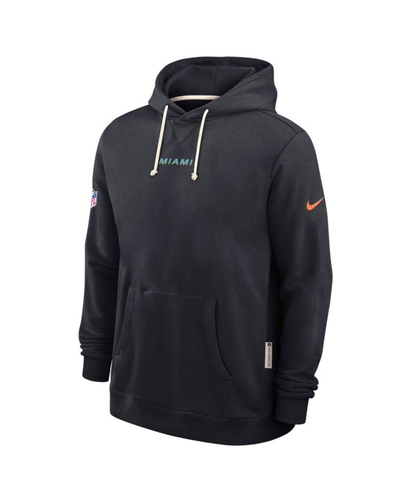Men's Navy Miami Dolphins 2025 NFL Rivalries Sideline Dri-Fit Hoodie