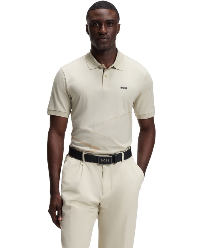 Men's Pima-Cotton Regular-Fit Printed Polo Shirt