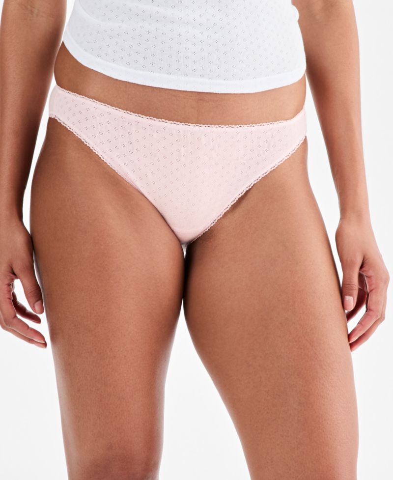 Women's Cotton Pointelle Bikini Underwear