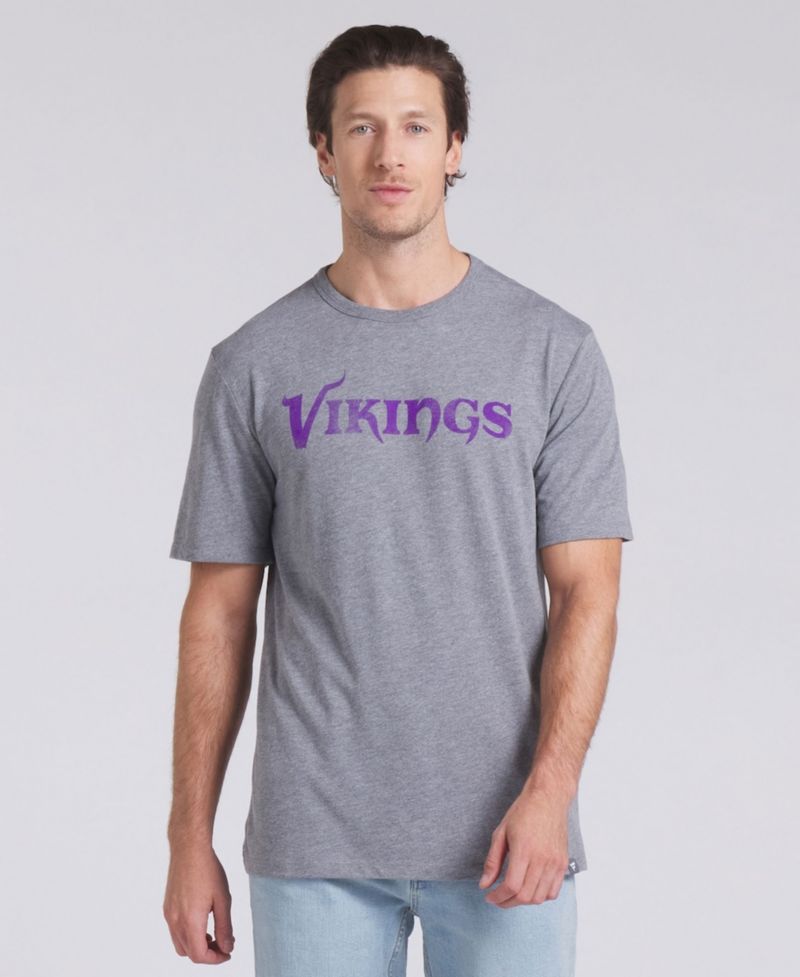 Men's Heather Gray Minnesota Vikings Pass Rush Tri-Blend T-Shirt