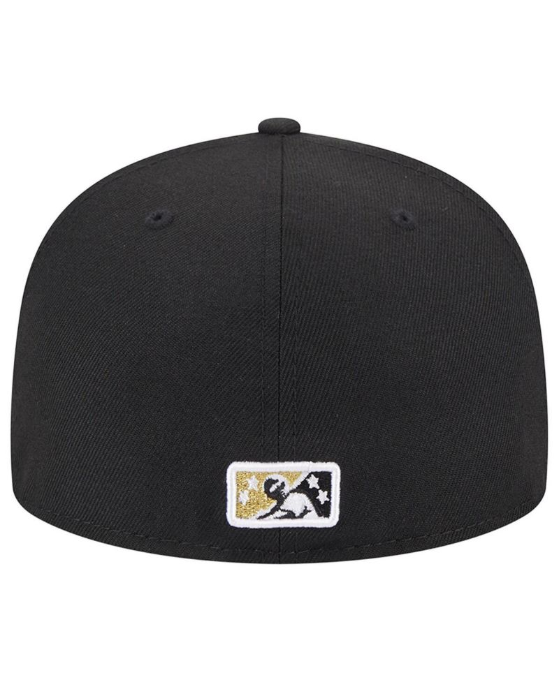 Men's Black Akron RubberDucks Theme Nights Akron Sauerkraut Balls 59FIFTY Fitted Hat