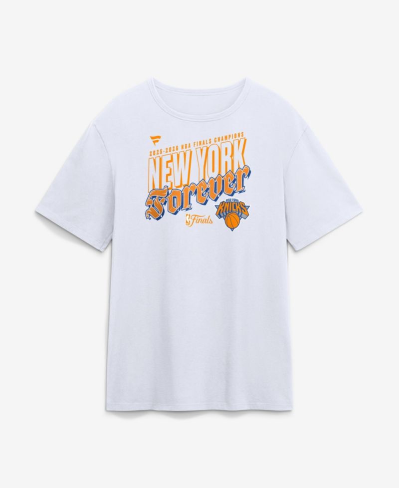 Men's White New York Knicks 2026 NBA Finals Champions Hometown T-Shirt