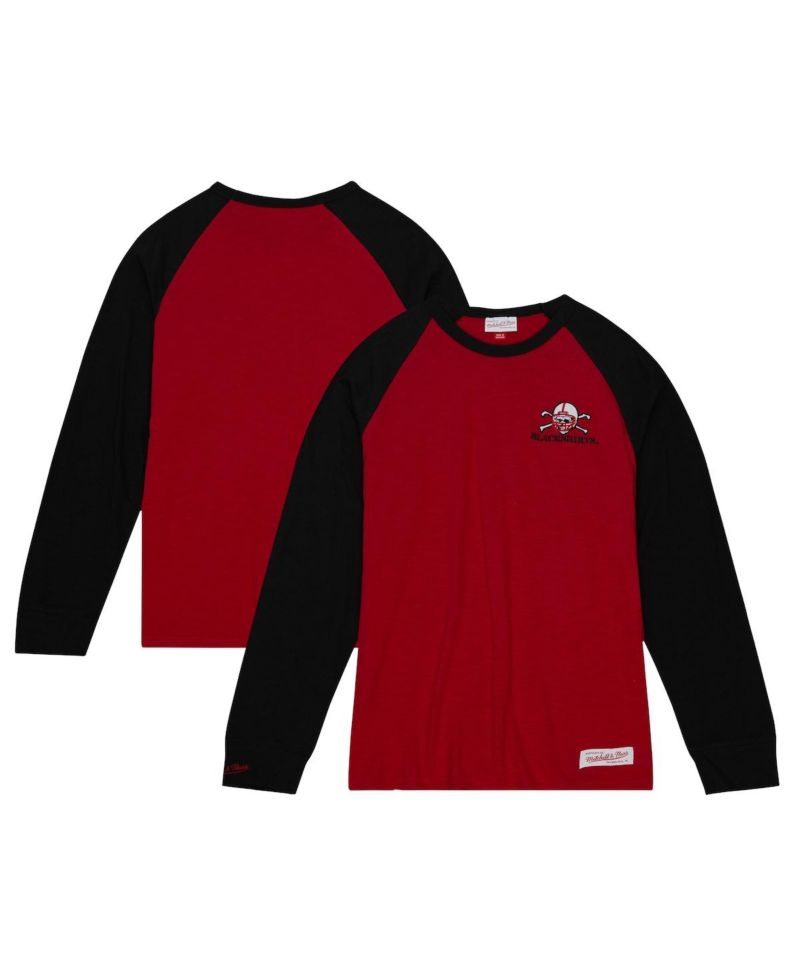 Men's Scarlet Nebraska Huskers Legendary Slub Raglan Long Sleeve T-shirt