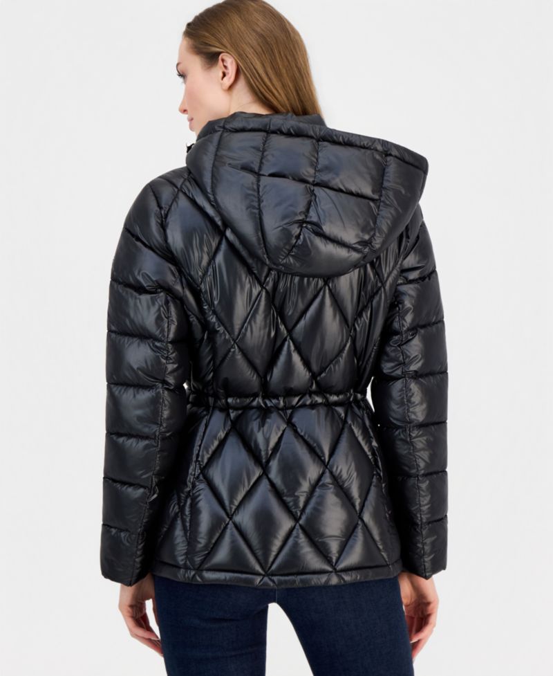 Michael Kors Petite Hooded Anorak Puffer Packable Coat