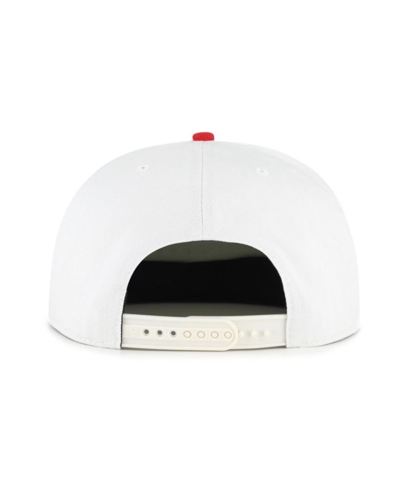Men's '47 White/Red Georgia Bulldogs Script Stack Relaxed Captain Adjustable Hat