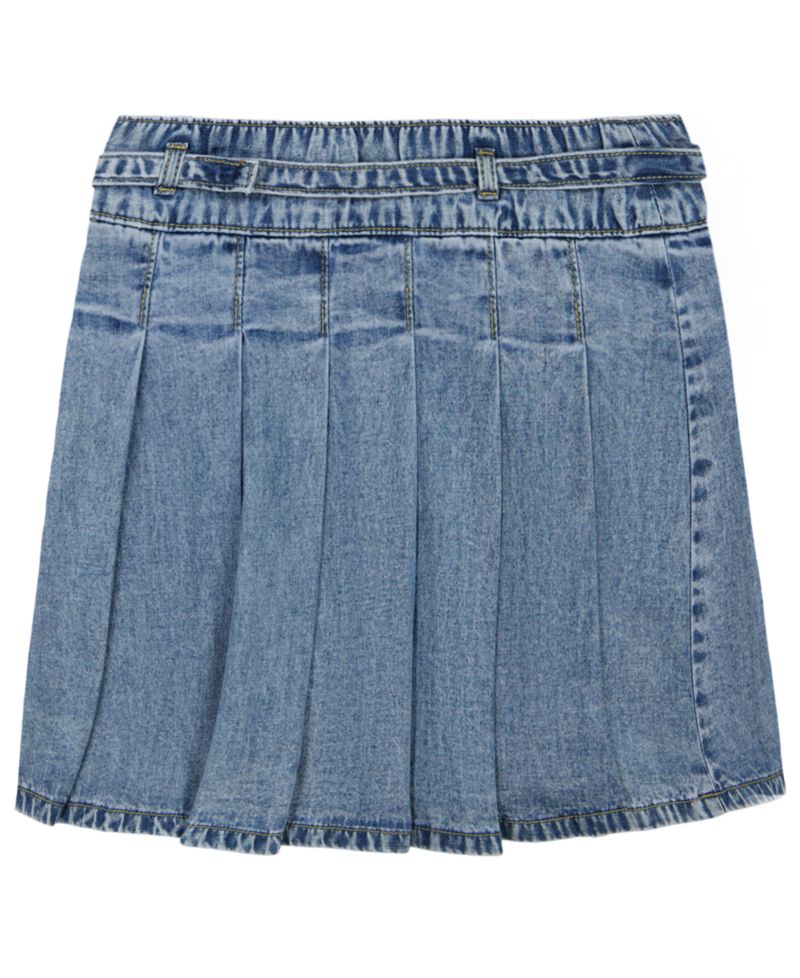 Girls' 7-16 Denim Pleated Skirt