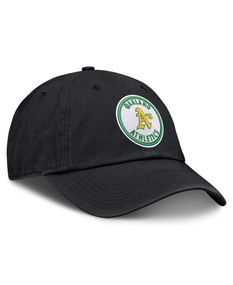 Men's Black Oakland Athletics Cooperstown Collection Club Adjustable Hat