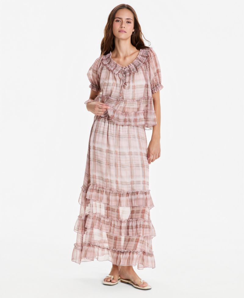 Petite Floral-Printed Pull-On Maxi Skirt
