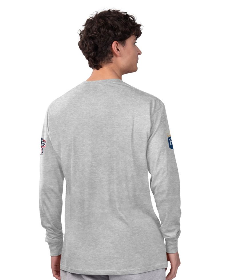 Men's Heather Gray/Royal Kansas City Royals Two-Pack Long Sleeve & Short Sleeve T-Shirt Set