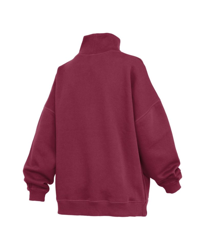 Women's Garnet Florida State Seminoles Oversized Mock Neck Sweatshirt