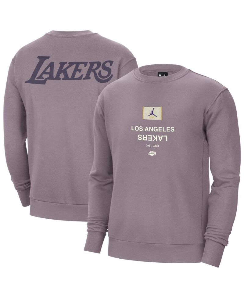 Men's Purple Los Angeles Lakers Courtside Statement Edition Heavyweight Pullover Sweatshirt