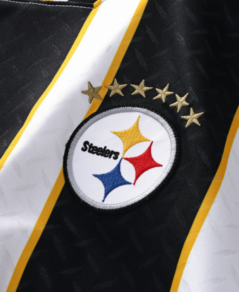 Big Boys and Girls White Pittsburgh Steelers Football x Football V-Neck Fan Jersey