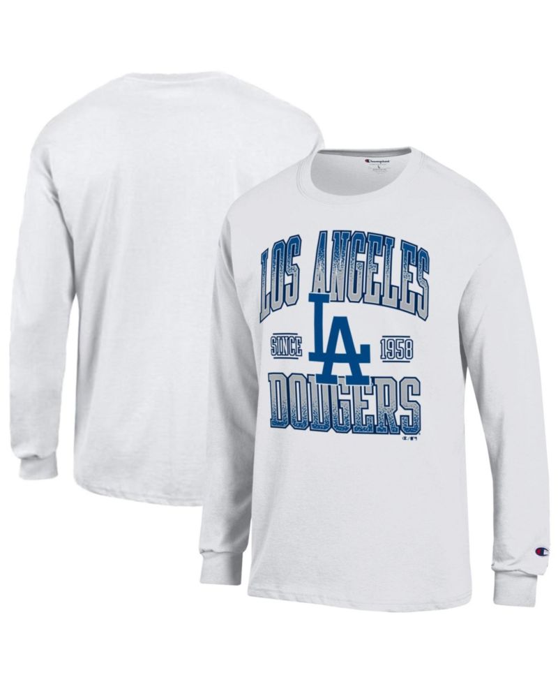 Men's White Los Angeles Dodgers Jersey Long Sleeve T-Shirt