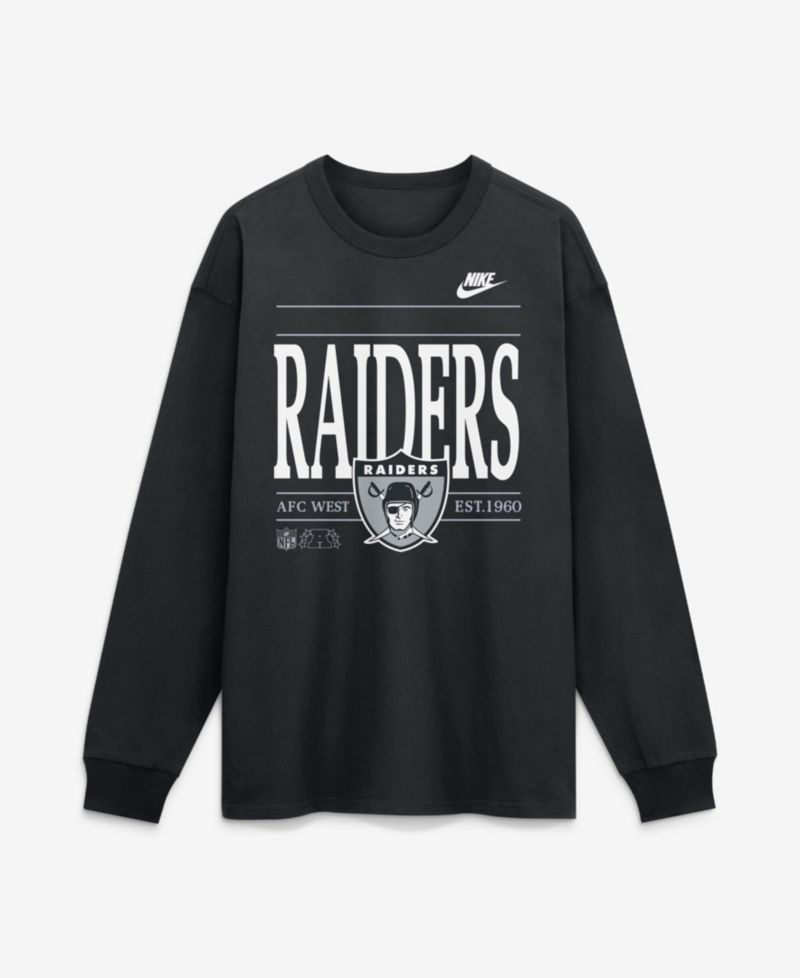 Men's Black Las Vegas Raiders Red Zone Long Sleeve Max90 T-Shirt