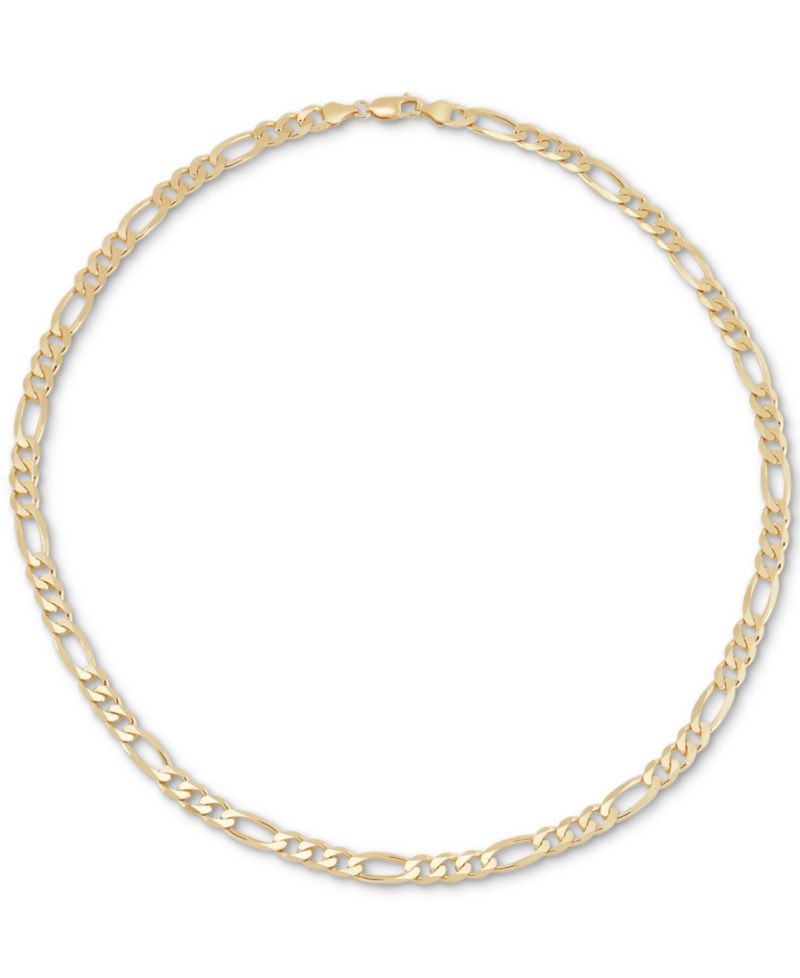 Figaro Link 22" Chain Necklace in 18k Gold-Plated Sterling Silver or Sterling Silver