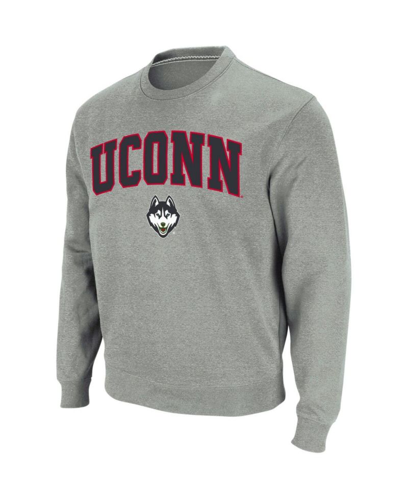 Men's UConn Huskies Arch and Logo Crew Neck Sweatshirt