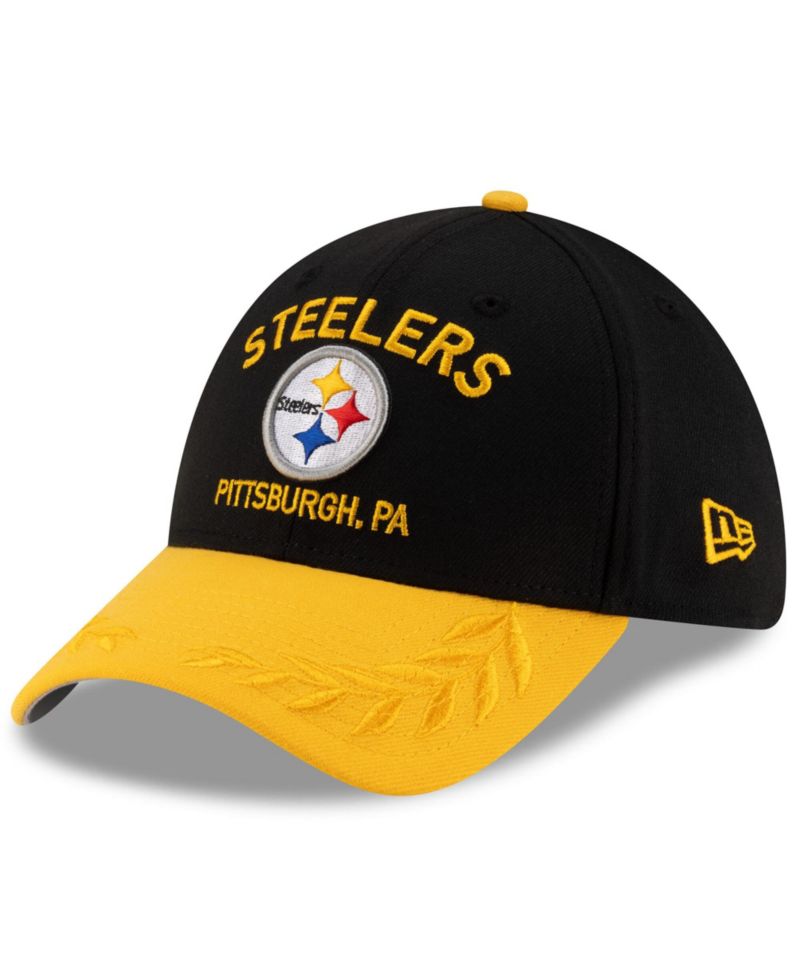 Men's Black/Yellow Pittsburgh Steelers 2025 NFL Draft 39THIRTY Flex Hat